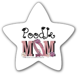 Poodle MOM Star Sticker
